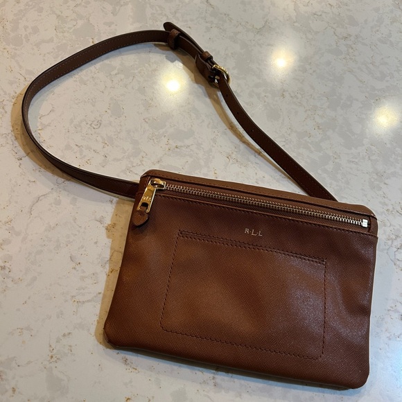 Ralph Lauren Lined Zippered Bag In Brown - Picture 2 of 11